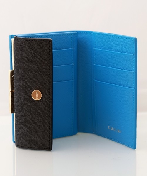 Leather Flap Mini wallet  With A Clasp