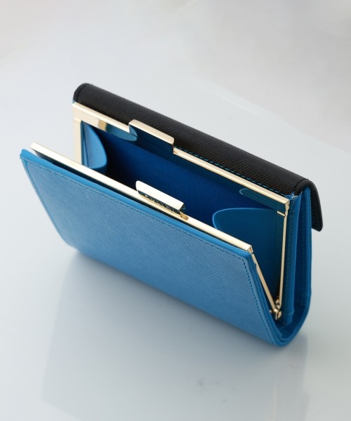 Leather Flap Mini wallet  With A Clasp