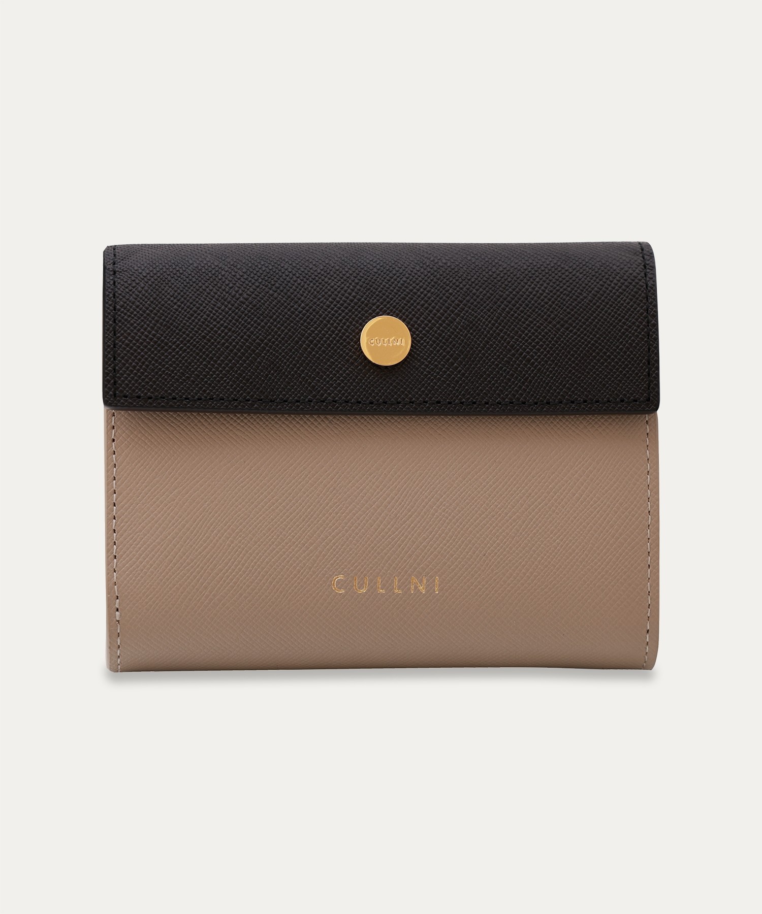 Leather Flap Mini wallet  With A Clasp