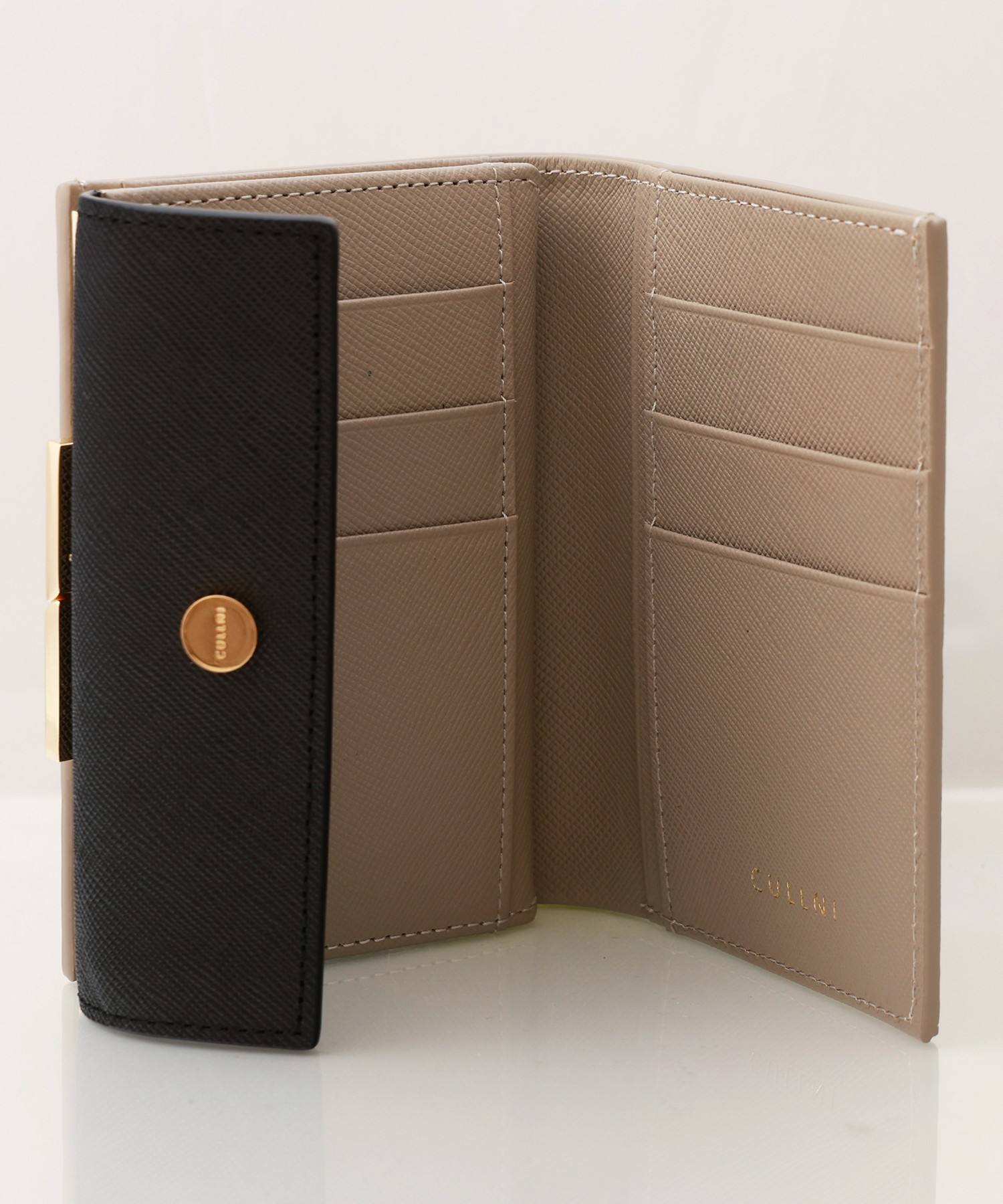 Leather Flap Mini wallet  With A Clasp