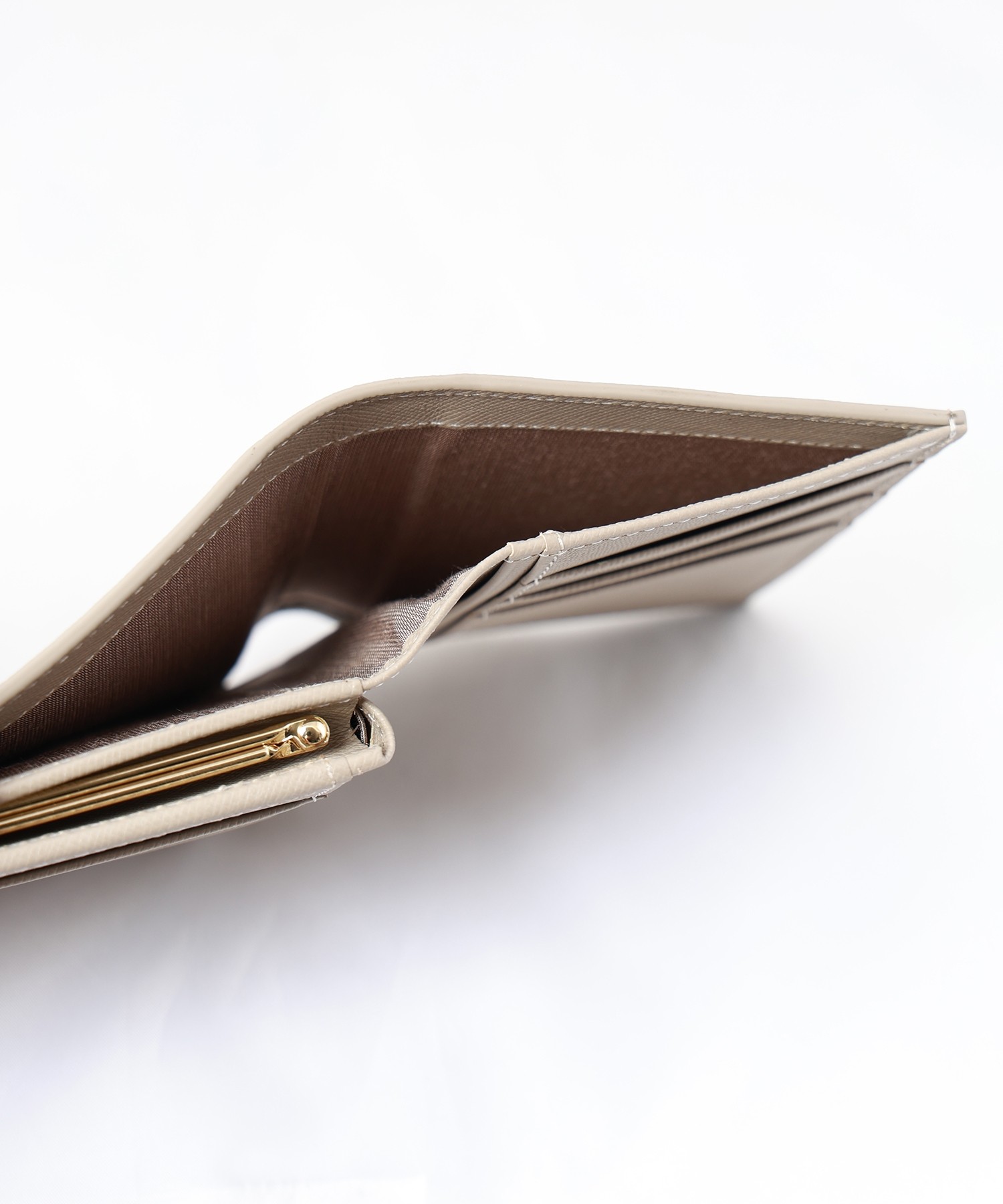 Leather Flap Mini wallet  With A Clasp