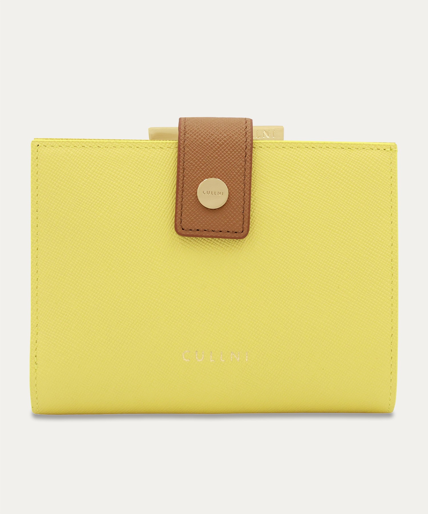 Leather Flap Mini wallet  With A Clasp