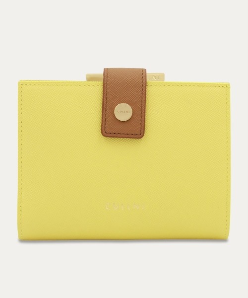 Leather Flap Mini wallet  With A Clasp