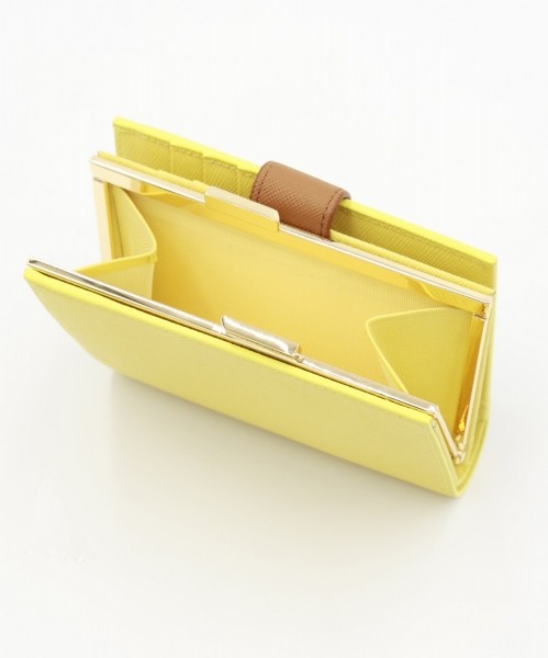 Leather Flap Mini wallet  With A Clasp