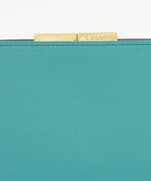 Leather Flap Mini wallet  With A Clasp