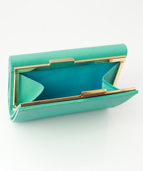 Leather Flap Mini wallet  With A Clasp