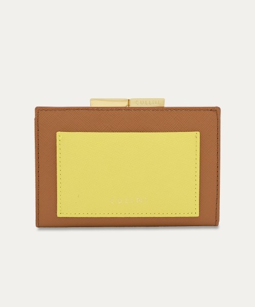 完売品 CULLNI チェック Leather wallet ベージュ CULLNI ONLINE STORE / Leather Combination wallet With A Clasp