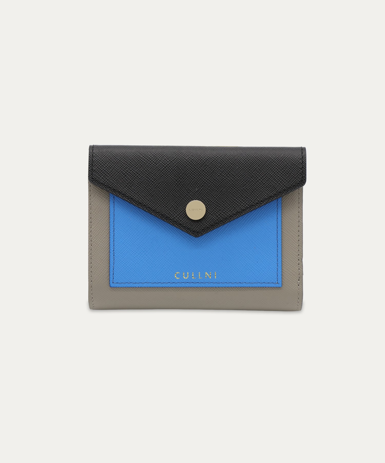 Leather Combination Pocket Flap Clasp Wallet