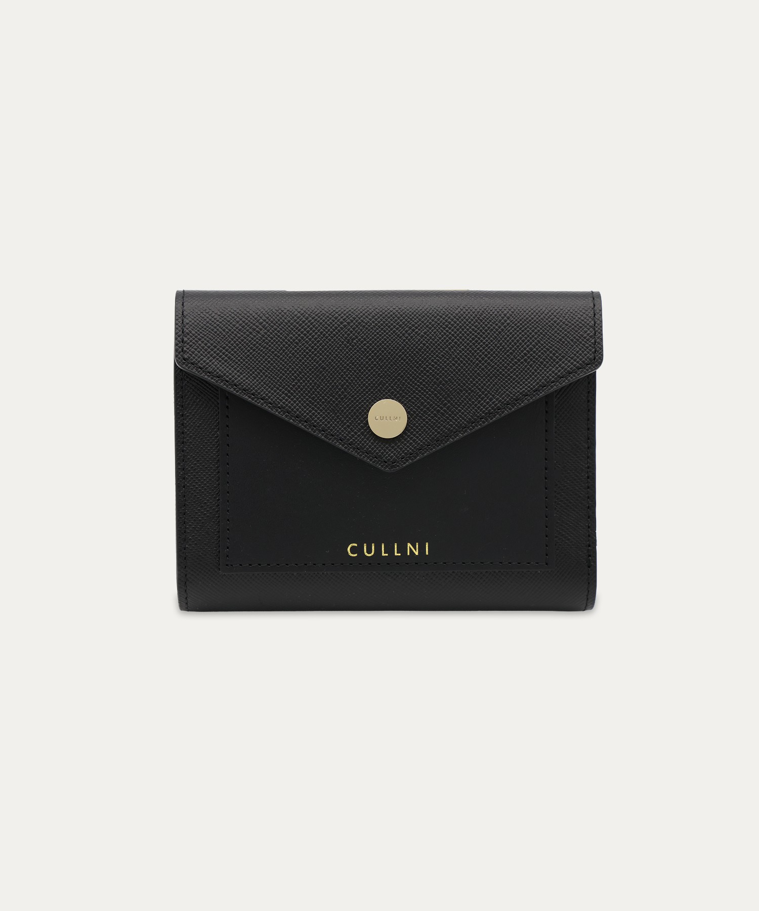 Leather Combination Pocket Flap Clasp Wallet