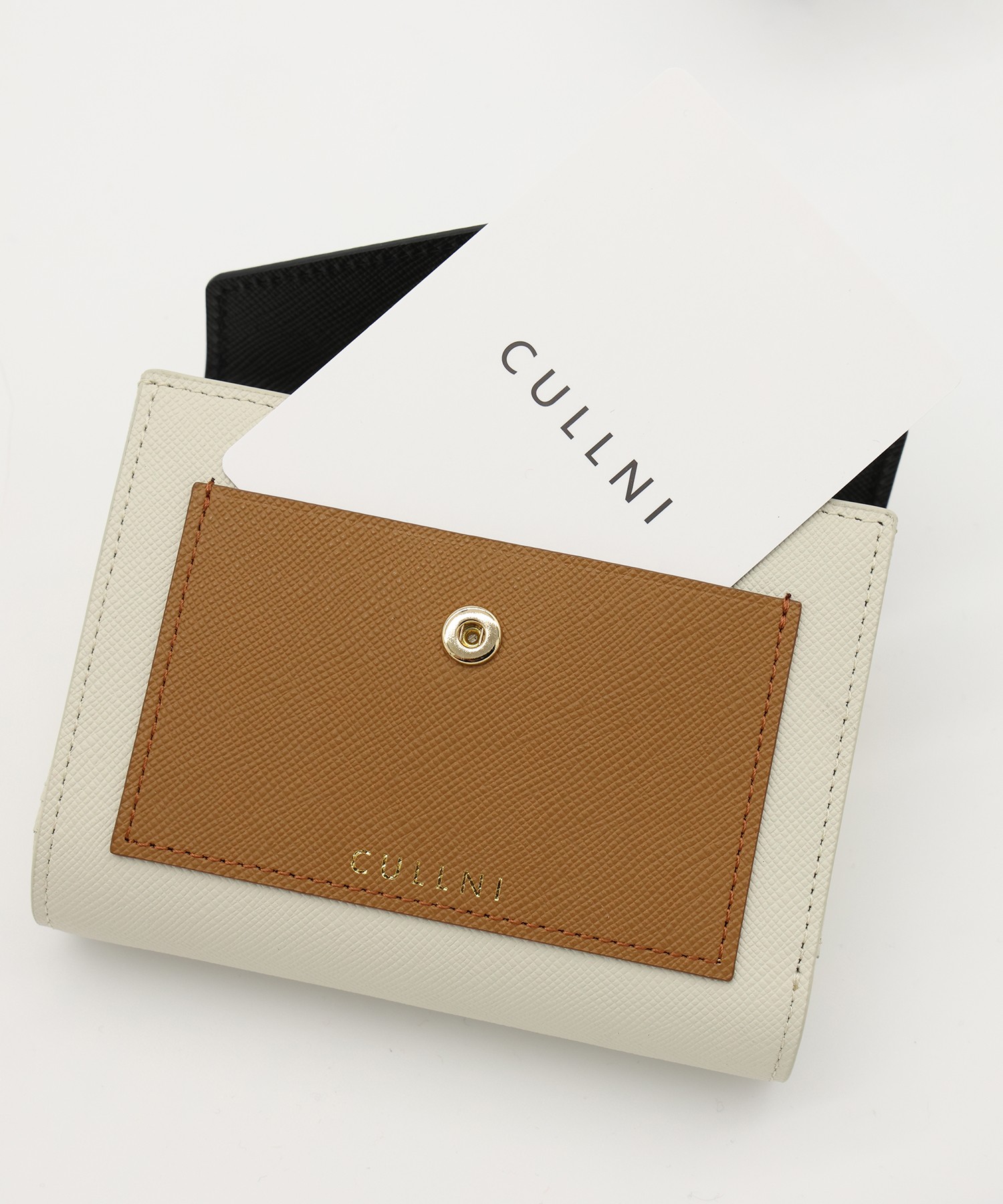 Leather Combination Pocket Flap Clasp Wallet