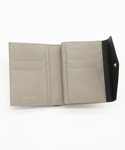 Leather Combination Pocket Flap Clasp Wallet