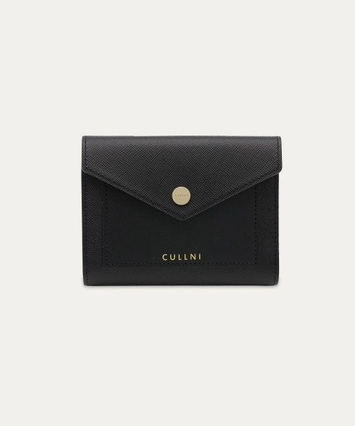 Leather Combination Pocket Flap Clasp Wallet